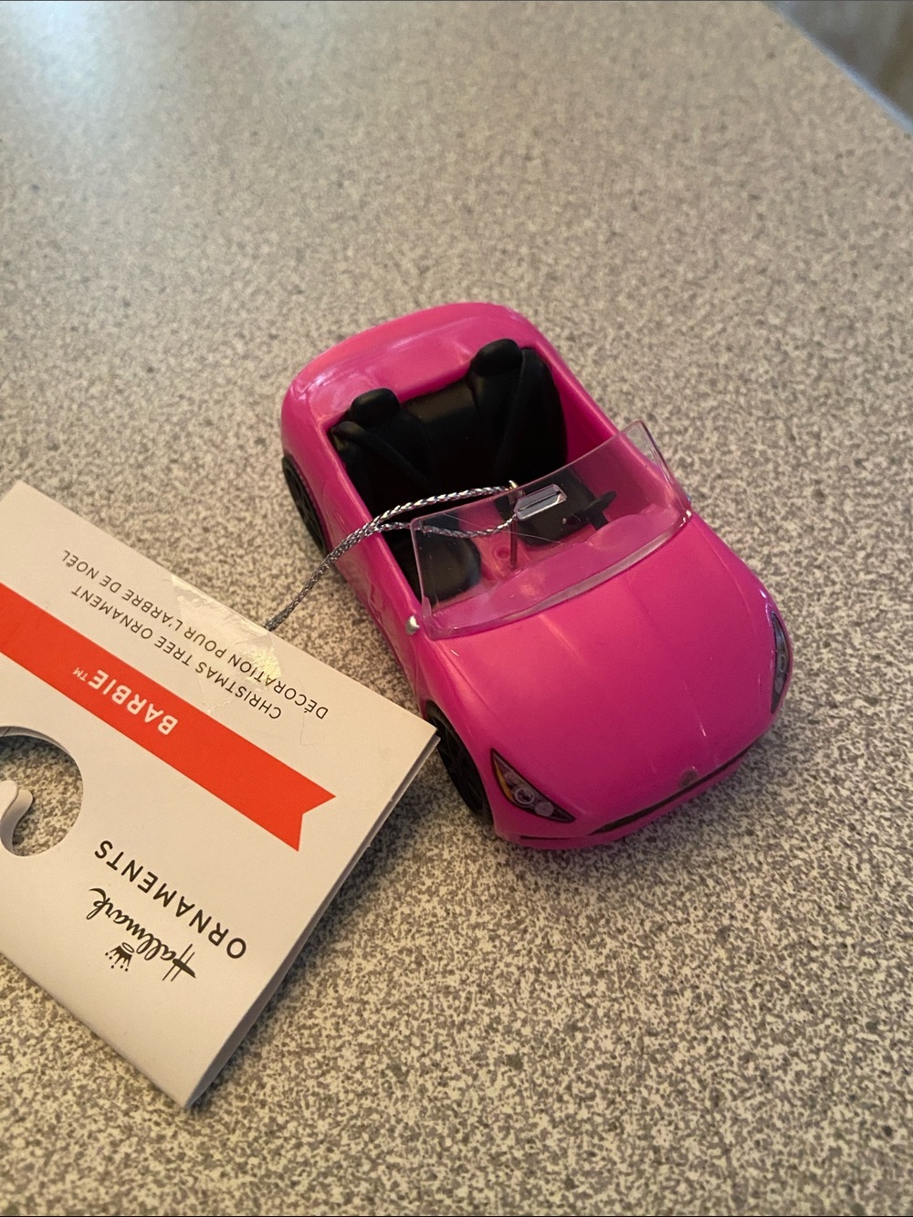 Hallmark Pink Convertible Car Ornament